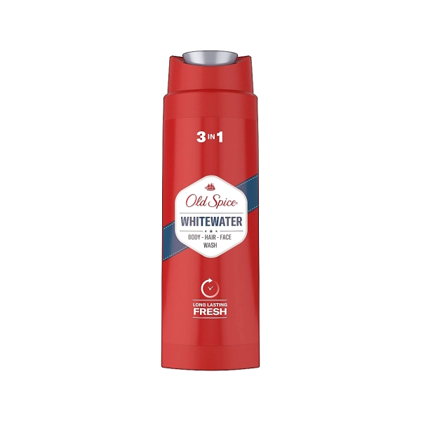 Old Spice Whitewater 3 in 1 Saç Yüz ve Vücut Yıkama Şampuanı 400 ml - 1