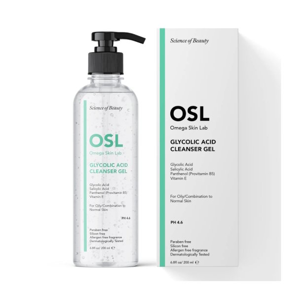 Omega Skin Lab Glikolik Asit İçeren Temizleyici Jel 200 ml - 1