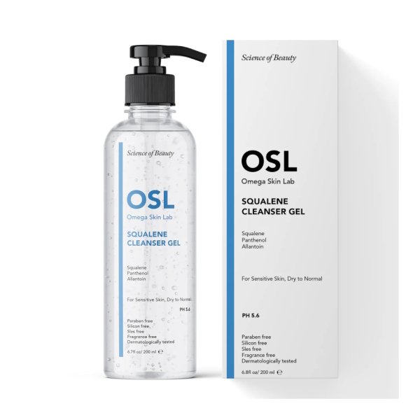 Omega Skin Lab Squalene Hassas Ciltler İçin Temizleyici Jel 200 ml - 1