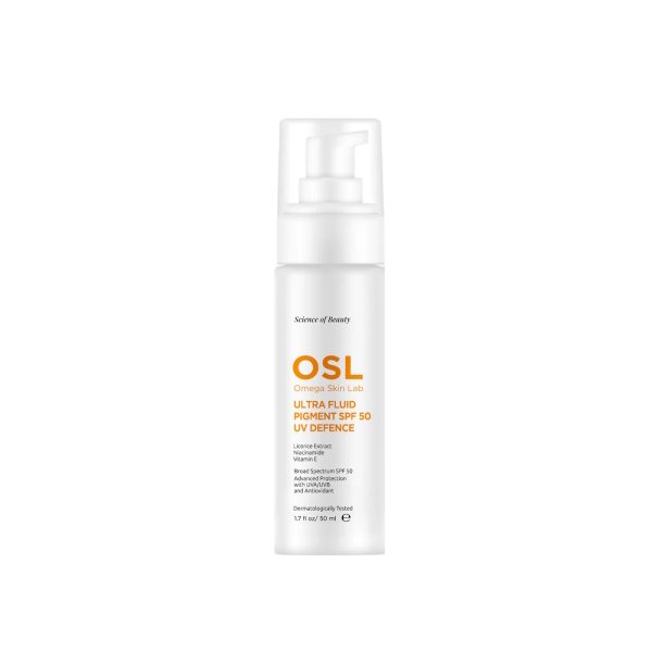 Omega Skin Lab Ultra Fluid Pigment SPF50 UV Defence Aydınlatıcı Güneş Koruyucu Krem 50 ml - 1