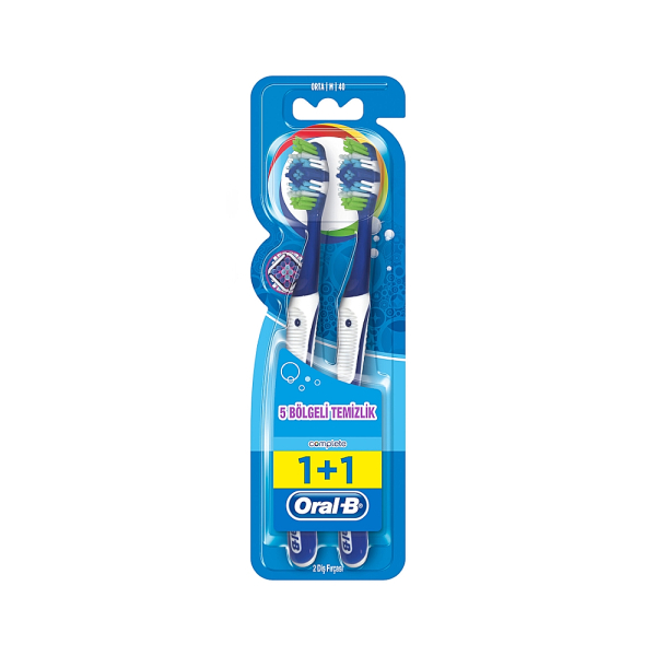 Oral-B Complete 5 Bölgeli Temizlik Orta Sertlik 1+1 Diş Fırçası - 1