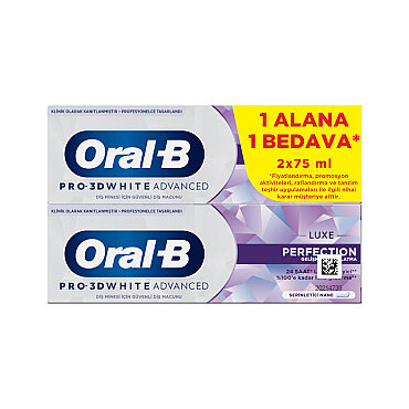 Oral-B Pro 3D White Advanced Luxe Perfection 2x75 ml Diş Macunu - Oral-B