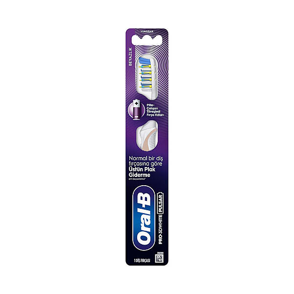 Oral-B Pro-3D White Pulsar Beyazlık Pilli Yumuşak Diş Fırçası - 1