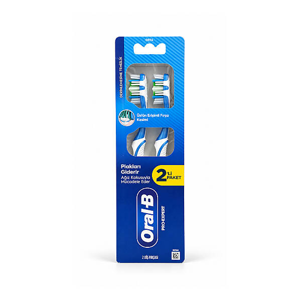 Oral-B Pro Expert Derinlemesine Temizlik Orta Sertlik Diş Fırçası 2'li Paket - 1
