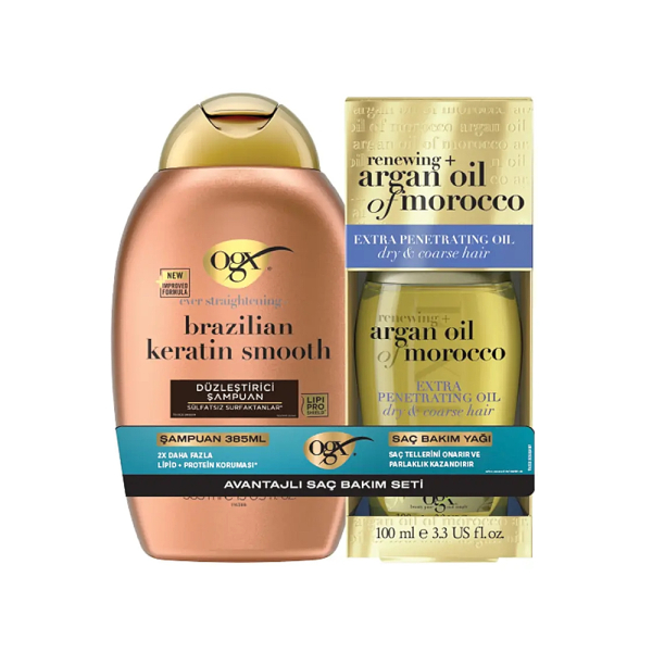 Organix Brazilian Keratin Şampuan 385 ml & Argan Yağ 100 ml - 1