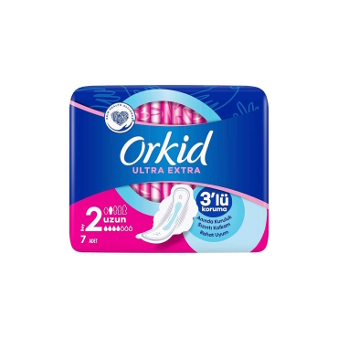 Orkid Ultra Extra 3 lü Koruma 7 Adet Hijyenik Ped Boy 2 - Orkid