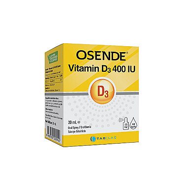 Osende Vitamin D3 400IU Damla Takviye Edici Gıda 20 ml - Tabilaç