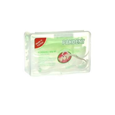 Pakdent Kürdanlı Diş İpi 50 Adet Dikdörtgen Kutu - Pakdent