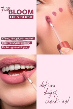 Pastel Full Bloom Lip & Blush 76 Flora 4.8 ml Dudak ve Yanak Renklendirici - Pastel (1)