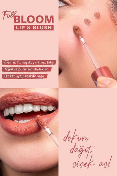 Pastel Full Bloom Lip & Blush 77 Very Demure 4.8 ml Dudak ve Yanak Renklendirici - 2