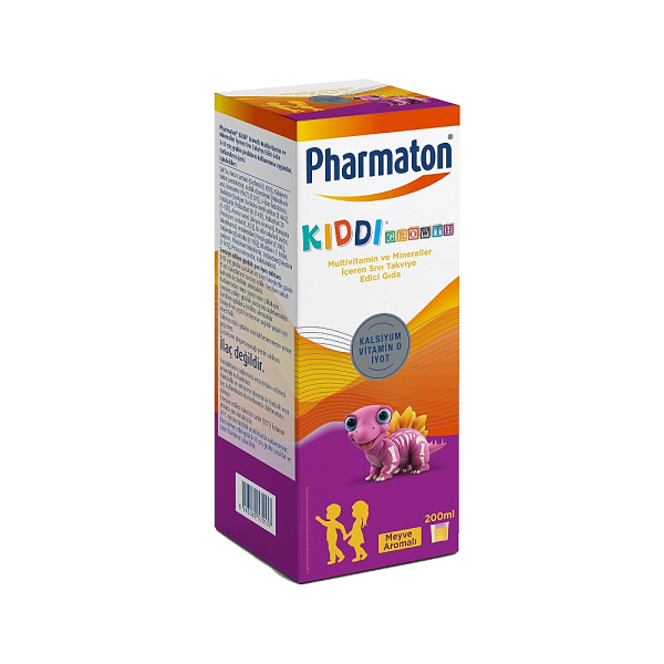 Pharmaton Kiddi Growth Sıvı Meyve Aromalı Takviye Edici Gıda 200 ml - 1
