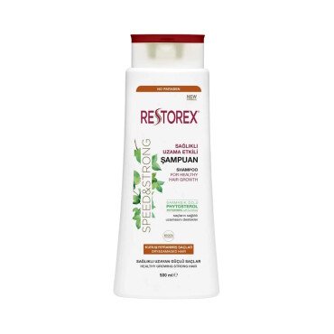 Restorex Speed and Strong Sağlıklı Uzama Etkili Şampuan 500ml Kuru ve Yıpranmış Saçlar - Restorex