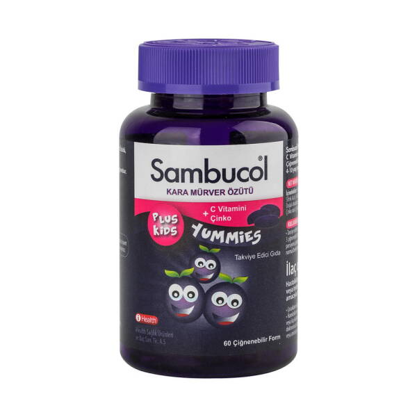 Sambucol Plus Kids Yummies 60 Çiğneme Tableti - 1