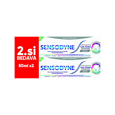 Sensodyne Çok Yönlü Koruma + Gelişmiş Beyazlık Diş Macunu 2x50ml - Sensodyne
