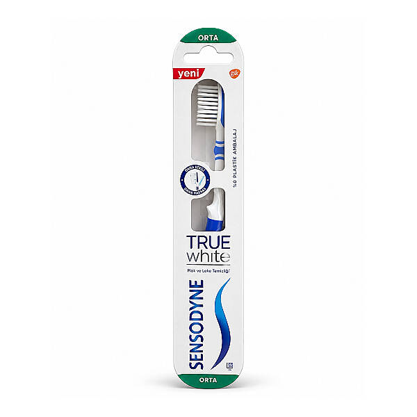 Sensodyne True White Palk & Leke Temizliği Orta Sert Diş Fırçası - 1