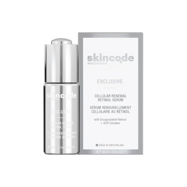 Skincode Exclusive Cellular Renewal Retinol Serum 30 ml – Yaşlanma Karşıtı, Cilt Yenileyici, Koyu Leke ve İnce Çizgi Görünümünü Azaltmaya Yardımcı Retinol Serumu - Skincode