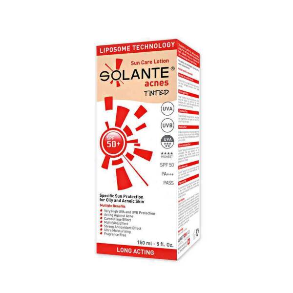 Solante Acnes Tinted Sun Care Lotion SPF50+ 150ml - 1