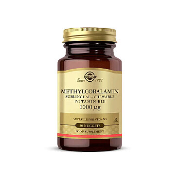 Solgar Methylcobalamin B12 1000 mcg Takviye Edici Gıda 30 Dilaltı Tablet - Solgar