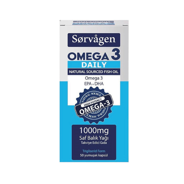 Sorvagen Omega 3 Daily Saf Balık Yağı 1000 mg Takviye Edici Gıda 50 Kapsül - 1