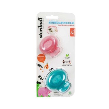 Steriball Hijyenik Koruyucu Kap 2 li Eko Paket Mavi Pembe - Steriball