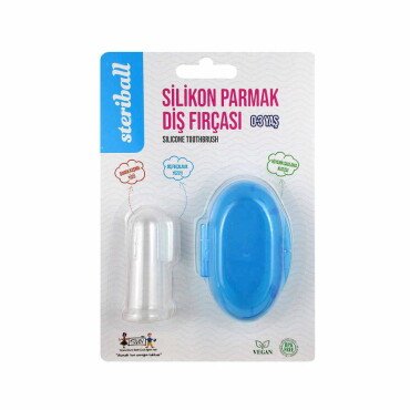 Steriball Silikon Parmak Diş Fırçası 0-3 Yaş Mavi - Steriball