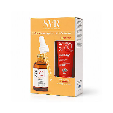 SVR Ampoule Antio-Ox Vitamin C Konsantre Serum 30ml + Sun Secure Blur SPF50+ 15 ml Hediye - SVR
