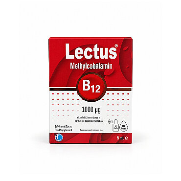 Lectus B12 Metilkobalamin 1000mg Dilaltı Sprey Takviye Edici Gıda 5 ml - Tabilaç