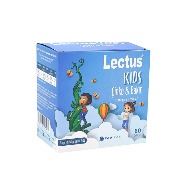 Tabilaç Lectus Kids Çinko & Bakır 60 Saşe Takviye Edici Gıda - 1