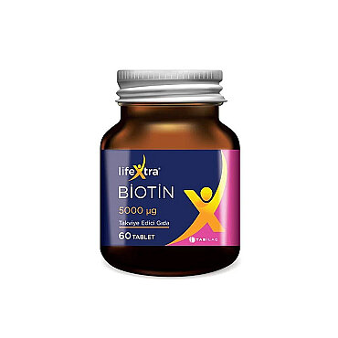 LifeXtra Biotin 5000Ug Takviye Edici Gıda 60 Tablet - Tabilaç