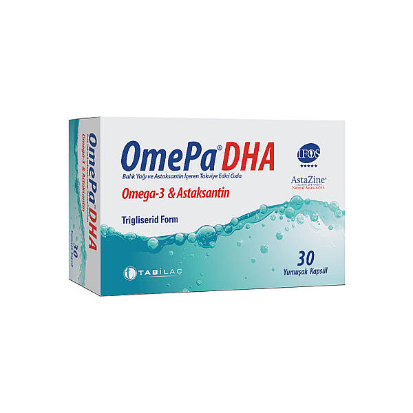 OmePa DHA Omega-3 & Astaksantin Takviye Edici Gıda 30 Yumuşak Kapsül - 1