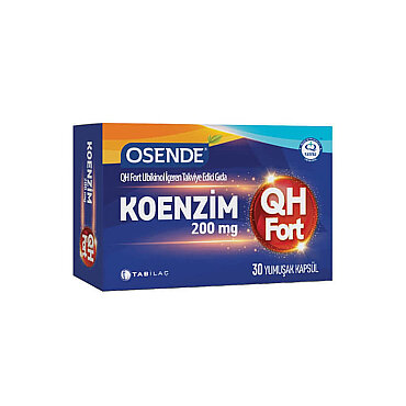 Osende Koenzim QH Fort 200mg Takviye Edici Gıda 30 Yumuşak Kapsül - Tabilaç
