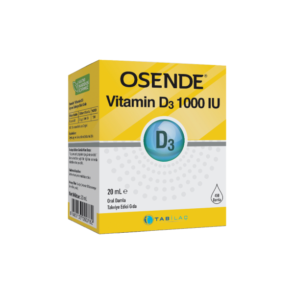 Tabilaç Osende Vitamin D3 1000IU 20 ml Takviye Edici Gıda - 1