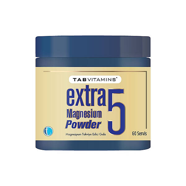 TabVitamins Extra 5 Magnezyum Powder Takviye Edici Gıda 60 Servis - 1
