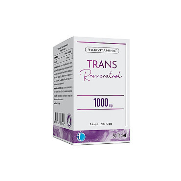 TabVitamins Trans Resveratrol 1000mg Takviye Edici Gıda 30 Tablet - Tabilaç