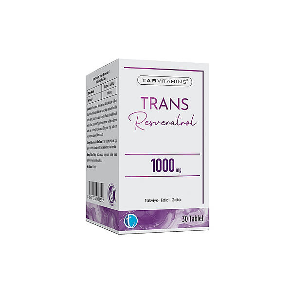TabVitamins Trans Resveratrol 1000mg Takviye Edici Gıda 30 Tablet - 1