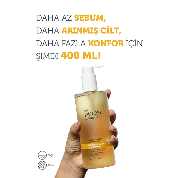 The Purest Solitions Yağlı Ciltler için Salisilik Asit Temizleyici 400ml - 2