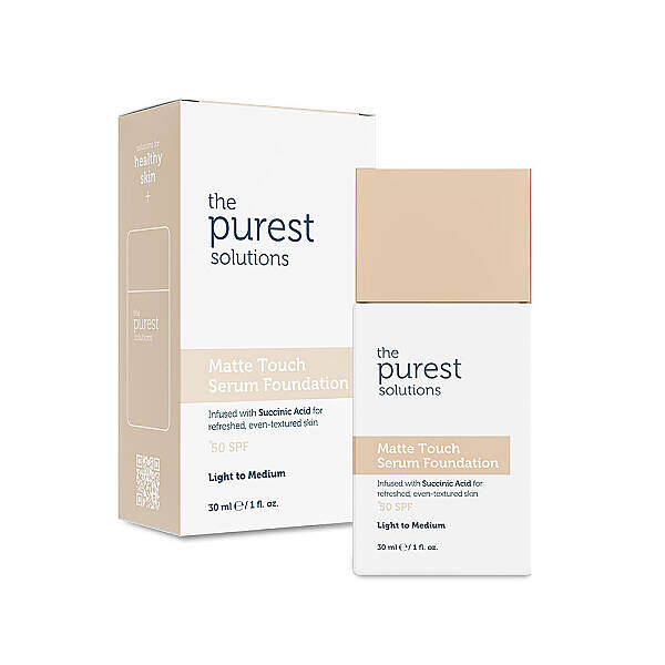 The Purest Solutions Matte Touch Sebum Dengeleyici ve Matlaştırıcı Serum Fondöten SPF50+ Açık-Orta Ton 30 ml - 1