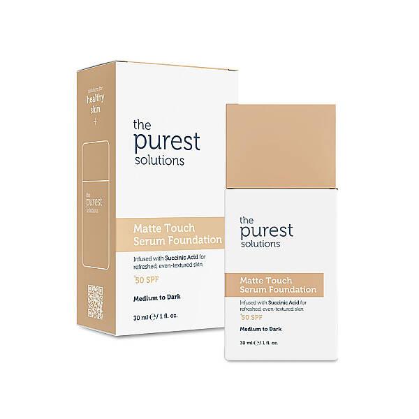 The Purest Solutions Matte Touch Sebum Dengeleyici ve Matlaştırıcı Serum Fondöten SPF50+ Orta-Koyu Ton 30 ml - 1