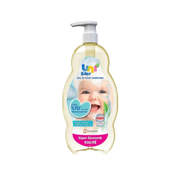 Uni Baby Saç ve Vücut Şampuan Süper Ekonomik 900ml - 1