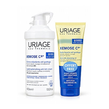 Uriage Xemose C8+ Lipid Replenishing Cream 400 ml + Xemose C8+ Cleansing Oil 200 ml Avantajlı Bakım Seti - Uriage