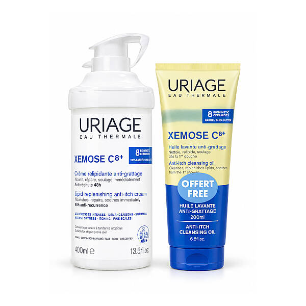 Uriage Xemose C8+ Lipid Replenishing Cream 400 ml + Xemose C8+ Cleansing Oil 200 ml Avantajlı Bakım Seti - 1