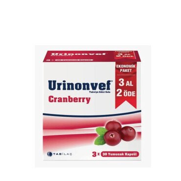 Urinonvef Cranberry 3 x 30 Kapsül - Tabilaç