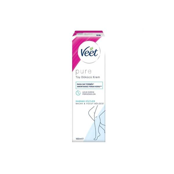 Veet Pure Hassas Ciltler İçin Tüy Dökücü Krem 100ml - 1