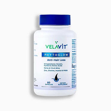 Velavit Phytoglow Anti-Hair Loss - Keratin İçeren Saç Vitamini Takviye Edici Gıda 60 Kapsül - Velavit