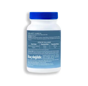 Velavit V-AKG Ca - Alfaketoglutarat-kalsiyum (AKG) Longevity - 60 Kapsül - 4