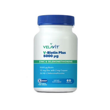 Velavit V-Biotin Plus 5000ug 60 Tablet - Velavit