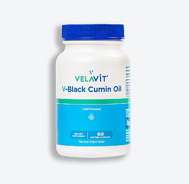 Velavit V-Black Cumin Oil - Takviye Edici Gıda 60 Kapsül - Velavit