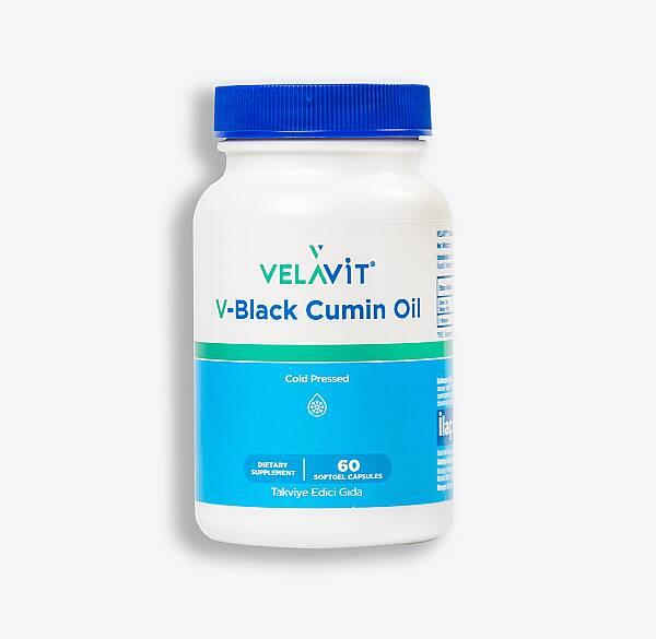 Velavit V-Black Cumin Oil - Takviye Edici Gıda 60 Kapsül - 1