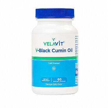 Velavit V-Black Cumin Oil - Takviye Edici Gıda 60 Kapsül - Velavit