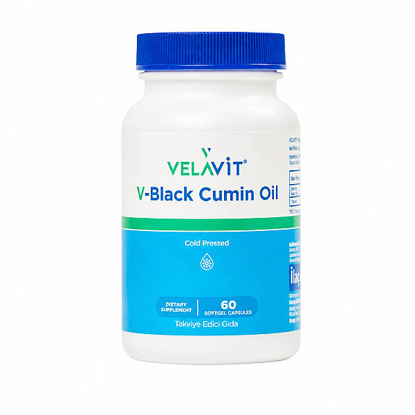 Velavit V-Black Cumin Oil - Takviye Edici Gıda 60 Kapsül - 1